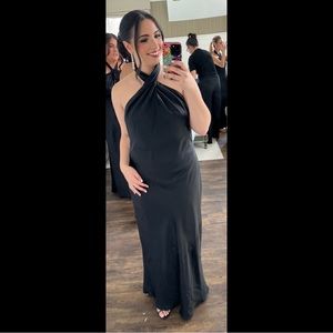 Show Me Your Mumu Jasmine Halter Maxi Dress (Black)